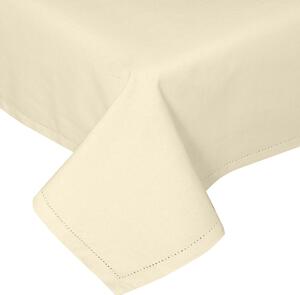 Homescapes Plain Cotton Cream Tablecloth, 54 x 54 Inches