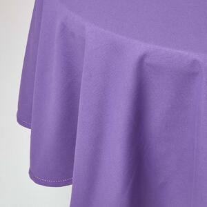 Homescapes Plain Cotton Purple Tablecloth, 70 Inches Round