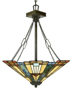 QZ-INGLENOOK-P-B Inglenook 3 Light Tiffany Bronze Ceiling Pendant