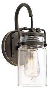 KL-BRINLEY1-OZ Brinley 1 Light Vintage Glass Wall Light in Bronze