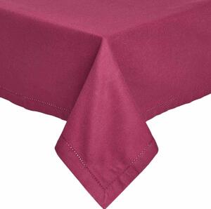 Homescapes Plain Cotton Plum Tablecloth, 54 x 70 Inches