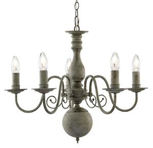 Searchlight 2265-5GY Greythorne 5 Light Chandelier