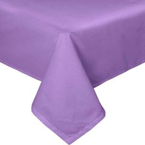 Homescapes Plain Cotton Purple Tablecloth, 54 x 54 Inches