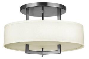 HK/HAMPTON/SF Hampton Antique Nickel Semi Flush Light with Shade