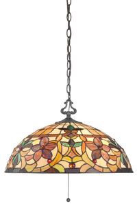 QZ-KAMI-P Kami Tiffany Bronze 3 Light Ceiling Pendant