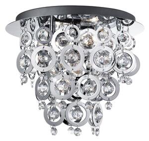 Searchlight 0573-3CC Nova Chrome Loop and Ball Flush Ceiling Light