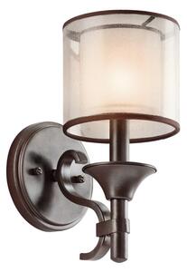 KL-LACEY1-MB Lacey Bronze Wall Light with Double Mesh Shade
