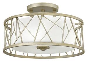 HK-NEST-SF-SL Nest Silver Leaf 3 Light Semi Flush Ceiling Light
