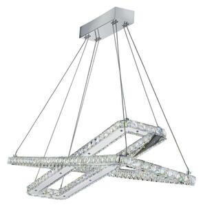Searchlight 7123CC Crystal Glass LED Ceiling Pendant Light in Chrome