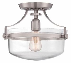 QZ/PENNSTAT/F BN Penn Station Semi Flush Brushed Nickel Ceiling Light