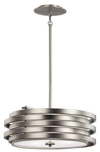 KL-ROSWELL-P-B Roswell Nickel 3 Light Ceiling Pendant Linear Design