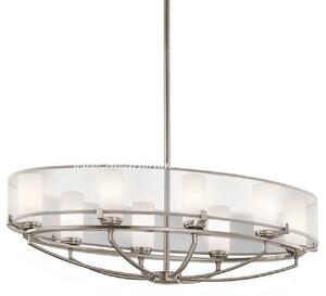 KL/SALDANA8 Saldana 8 Light Oval Chandelier with Soft Shades