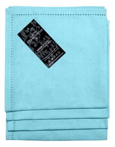 Homescapes Blue Cotton Fabric 4 Napkins Set