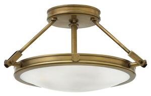 HK-COLLIER-SF-S Collier Small Semi-Flush Ceiling Light In Heritage Brass, Diameter 231mm