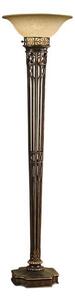 FE-OPERA-TCH Opera 1 Light Firenze Gold Torchiere Floor Lamp