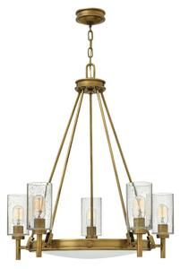 HK-COLLIER5 Collier 5 Light Chandelier In Heritage Bronze
