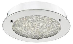 Dar PET5250 Peta Flush IP44 LED Crystal And Polished Chrome Ceiling Light