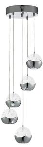 Searchlight 7355-5CC Iceball Modern 5 way Ceiling Pendant Light Chrome