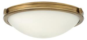 HK-COLLIER-F-M Collier Medium Flush Ceiling Light In Heritage Brass, Diameter 483mm