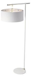BALANCE/FL WPN Balance Floor Lamp In White And Polished Nickel