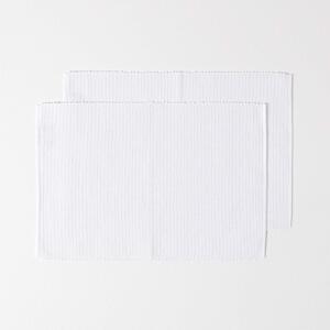 Homescapes Cotton Plain White Pack of 2 Placemats