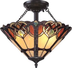 QZ/CAMBRIDGE/SF Cambridge large Semi-Flush Ceiling Mount In Vintage Bronze