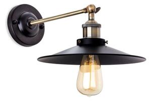 Firstlight 5933BK Ashby 1 Light Wall Light In Black With Antique Brass