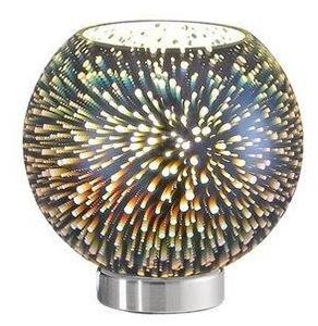 T993 Table Lamp Finished In Silver With A Chrome Base