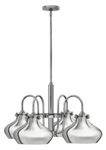 HK/CONGRES4/C CM Congress 4 Light Chrome Metal Shade Chandelier