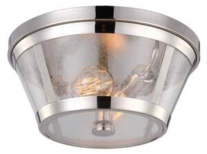 FE-HARROW-F Harrow 2 Light Polished Nickel Flush Mount Ceiling Light