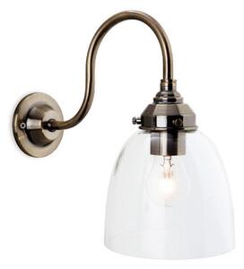 Firstlight 5935AB Victoria 1 Light Wall Light With Dome Shaped Clear Glass Shade