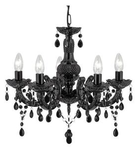 Searchlight 1455-5BK Black Marie Therese Chandelier