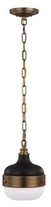 FE/CADENCE/1P MB Cadence Antique Brass and Black Mini Pendant