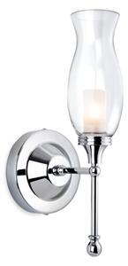 Firstlight 5930CH Aston 1 Light Wall Light In Chrome With Clear Glass Shade