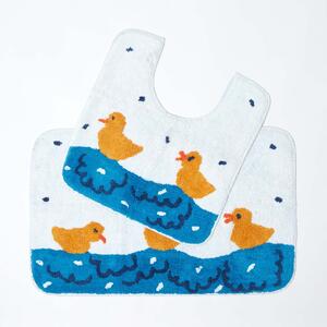 Homescapes Duck Pond Bath Mat and Pedestal Set