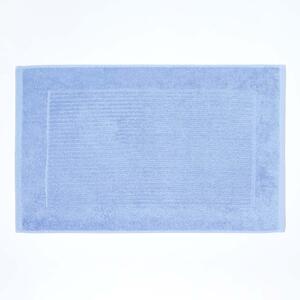 Homescapes Light Blue Imperial Subtle Stripe Turkish Cotton Bath Mat, 50 x 80 cm, Machine Washable, Soft and Super Absorbent, Non-Slip Reverse