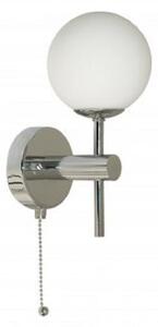 Searchlight 4337-1-LED 1 Light Wall Light With Opal Glass Shade In Chrome