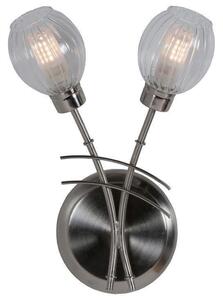 Regal 2 Light Wall Light in Satin Nickel
