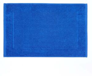 Homescapes Royal Blue Imperial Subtle Stripe Turkish Cotton Bath Mat, 50 x 80 cm, Machine Washable, Soft and Super Absorbent, Non-Slip Reverse