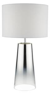 Dar SMO4250 Smokey Table Lamp With White Cotton Shade