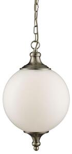 Searchlight 3051AB Antique Brass and Opal Globe Pendant Light