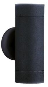 Searchlight 6009-2BK-LED 2 Light Wall Light In Black With Glass Diffuser