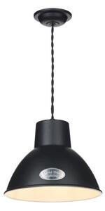 David Hunt Lighting UTI0199 Utility Small Pendant Ceiling Light In Matt Black