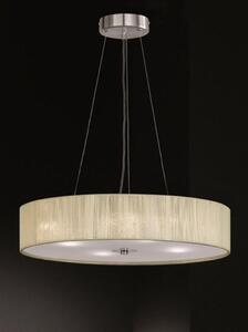 F2342/4 Wish 4 Light Ceiling Pendant With Cream Thread Shade And Glass Diffuser