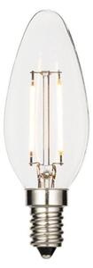 2.4 Watt SES Clear LED Candle - Warm White