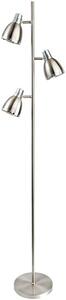 Firstlight 3468BS Vogue 3 Light Floor Lamp In Brushed Steel With Chrome