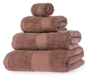 Homescapes Chocolate Brown Bath Towel Set 100 % Turkish Cotton