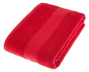 Homescapes Red Bath Sheet 100 % Turkish Cotton