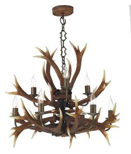 David Hunt Lighting ANT1329 Antler 9 Light Tiered Ceiling Pendant in Rustic Finish