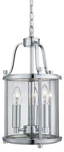 Searchlight 3063-3CC 3 Light Victorian Lantern Ceiling Pendant Light In Chrome